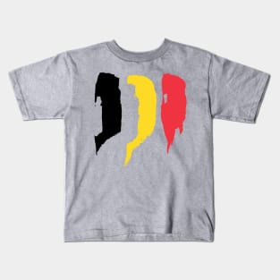 Belgium Flag - Brush Strokes Kids T-Shirt